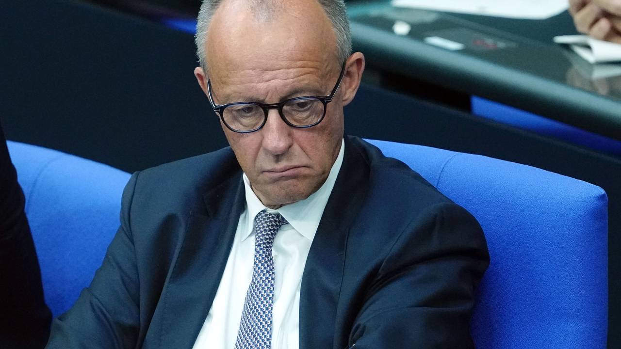 Bundeskanzler Friedrich Merz (CDU) bei der Sitzung des Bundestags zu Beginn der Haushaltswoche.