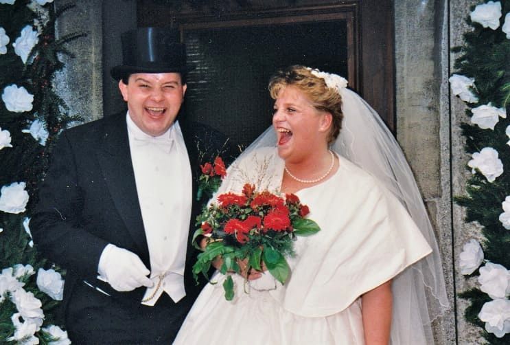 Thomas Cüpper und Ehefrau Cerstin bei der Hochzeit.