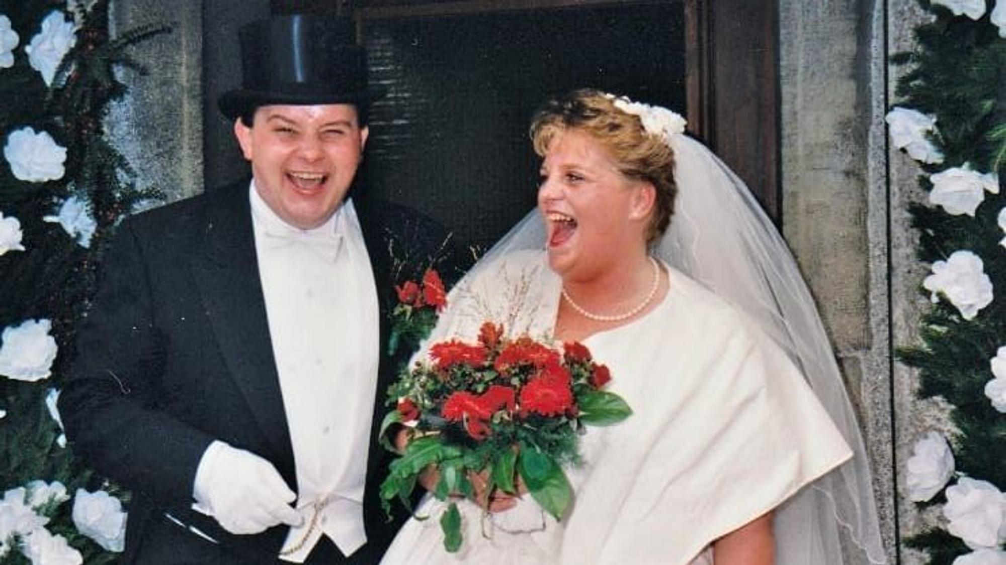 Thomas Cüpper und Ehefrau Cerstin bei der Hochzeit.