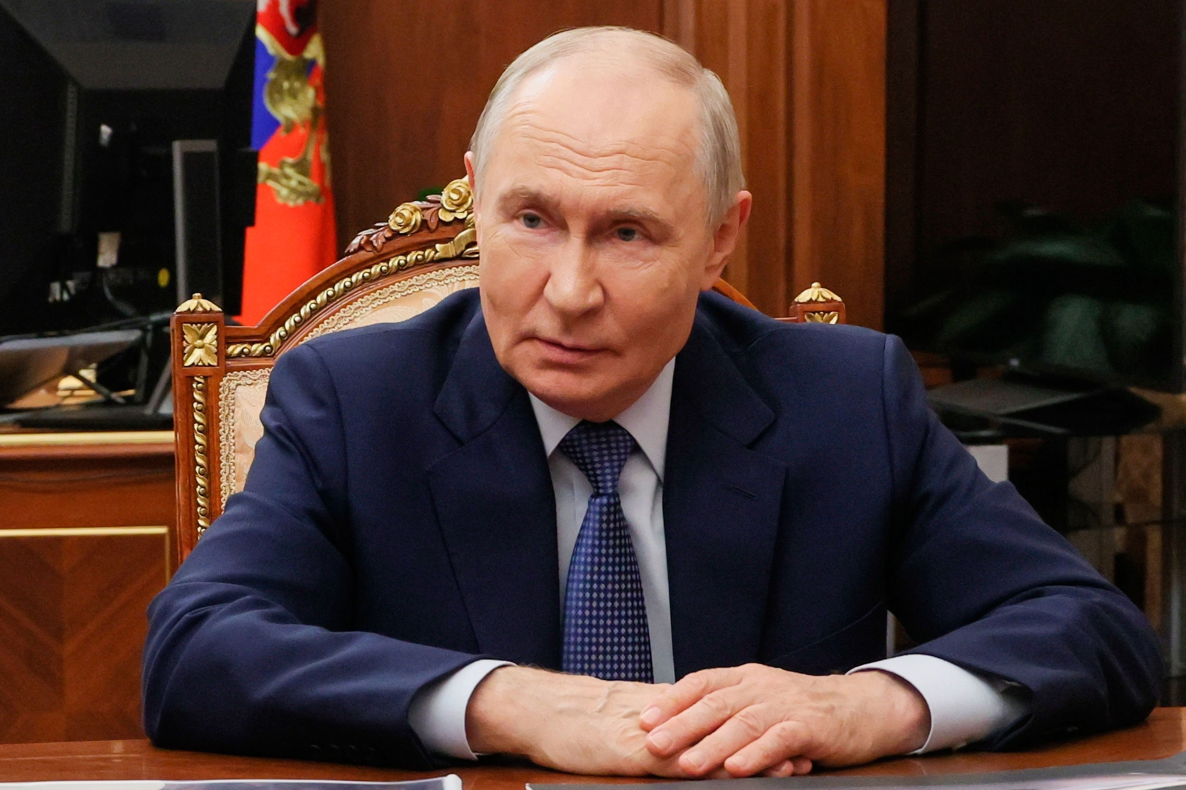 Der russische Präsident Wladimir Putin bei einem Treffen  am 7. September im Kreml.