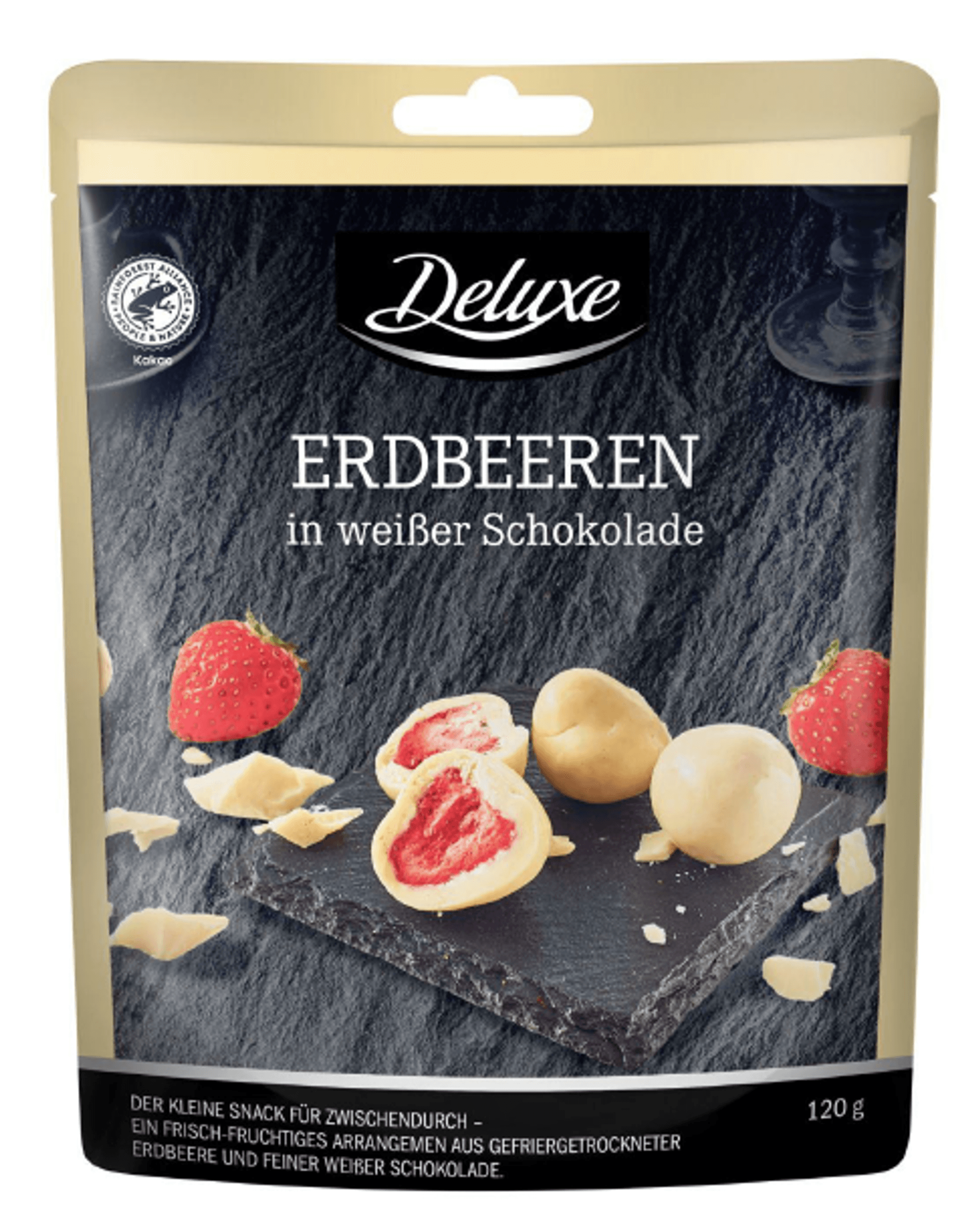 Deluxe Erdbeeren in weißer Schokolade, 120 Gramm: Hier wurden giftige Stoffe gefunden.