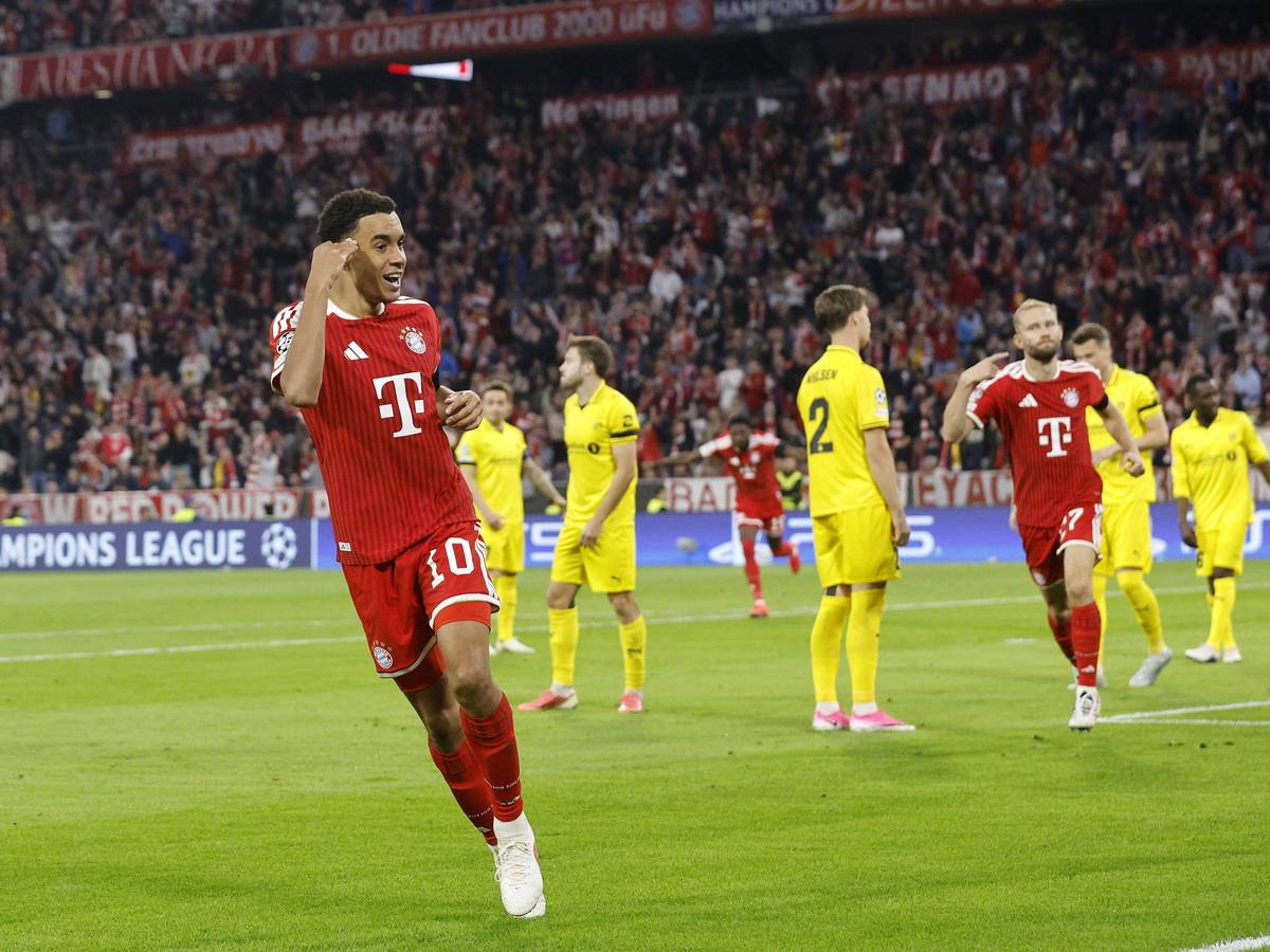 Torjubel von Jamal Musiala beim FC Bayern