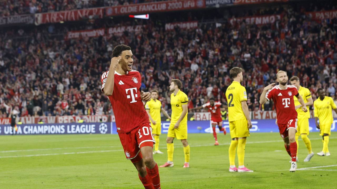 Torjubel von Jamal Musiala beim FC Bayern