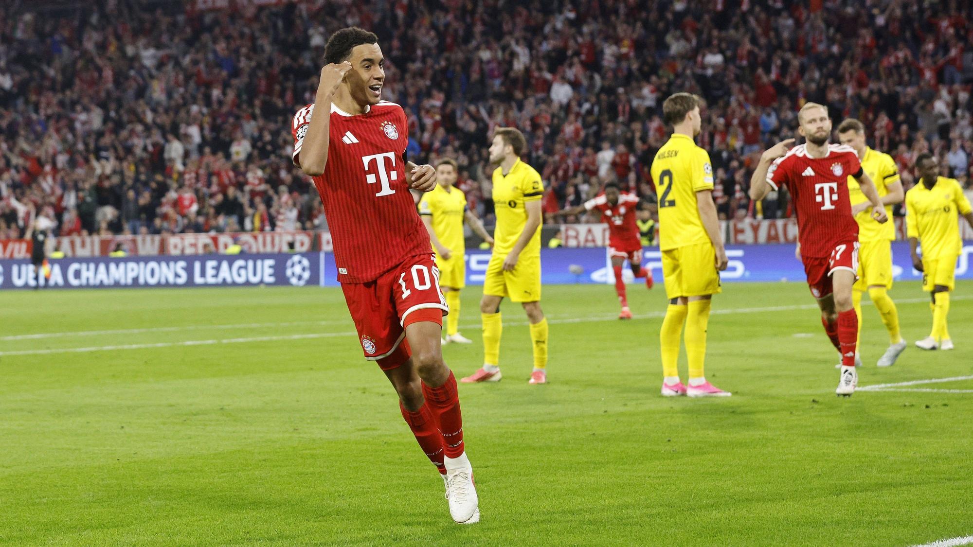 Torjubel von Jamal Musiala beim FC Bayern