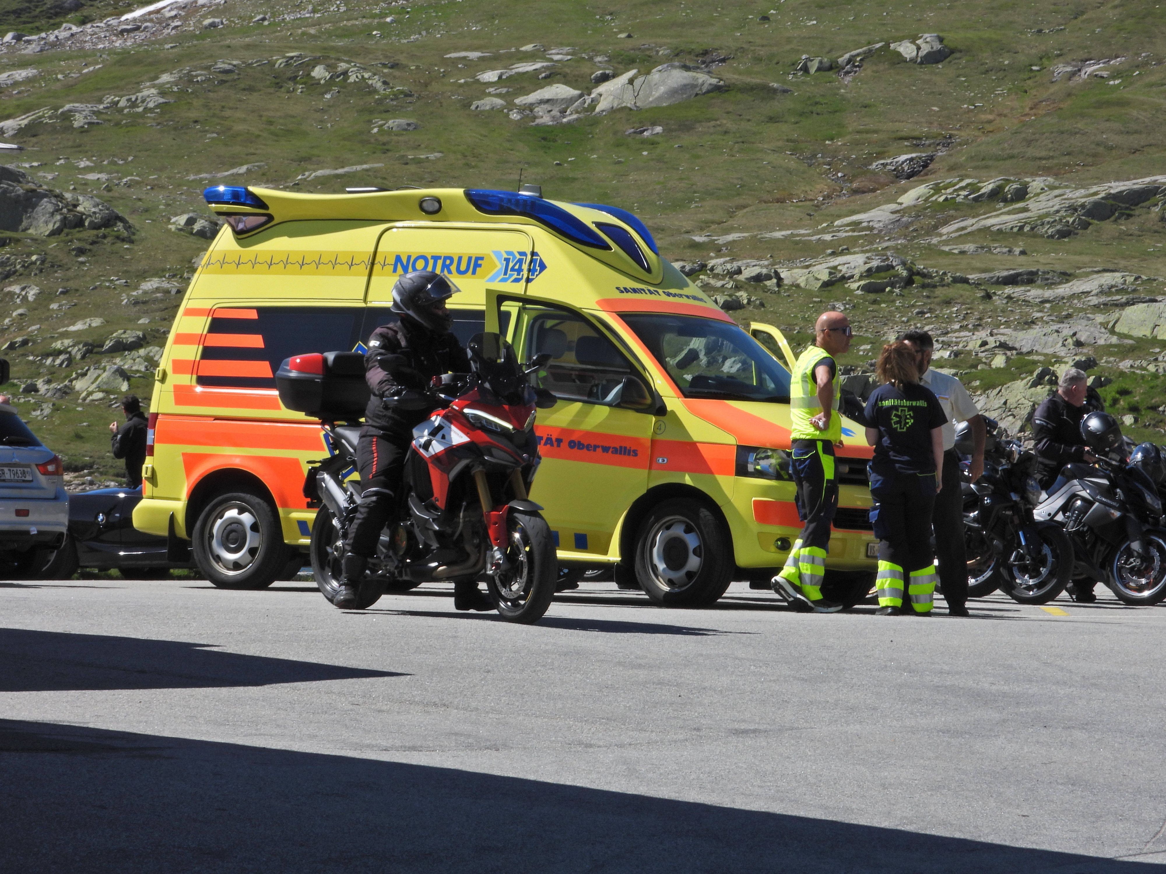 Ein Rettungswagen in der Schweiz.