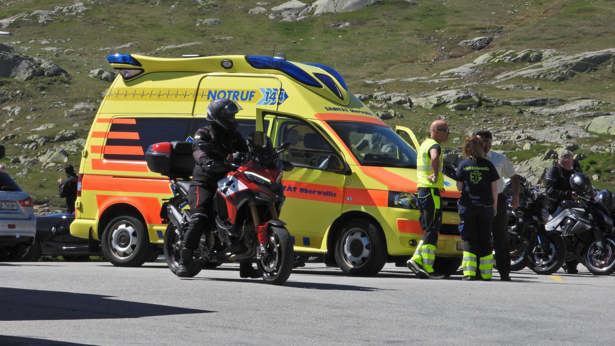 Ein Rettungswagen in der Schweiz.