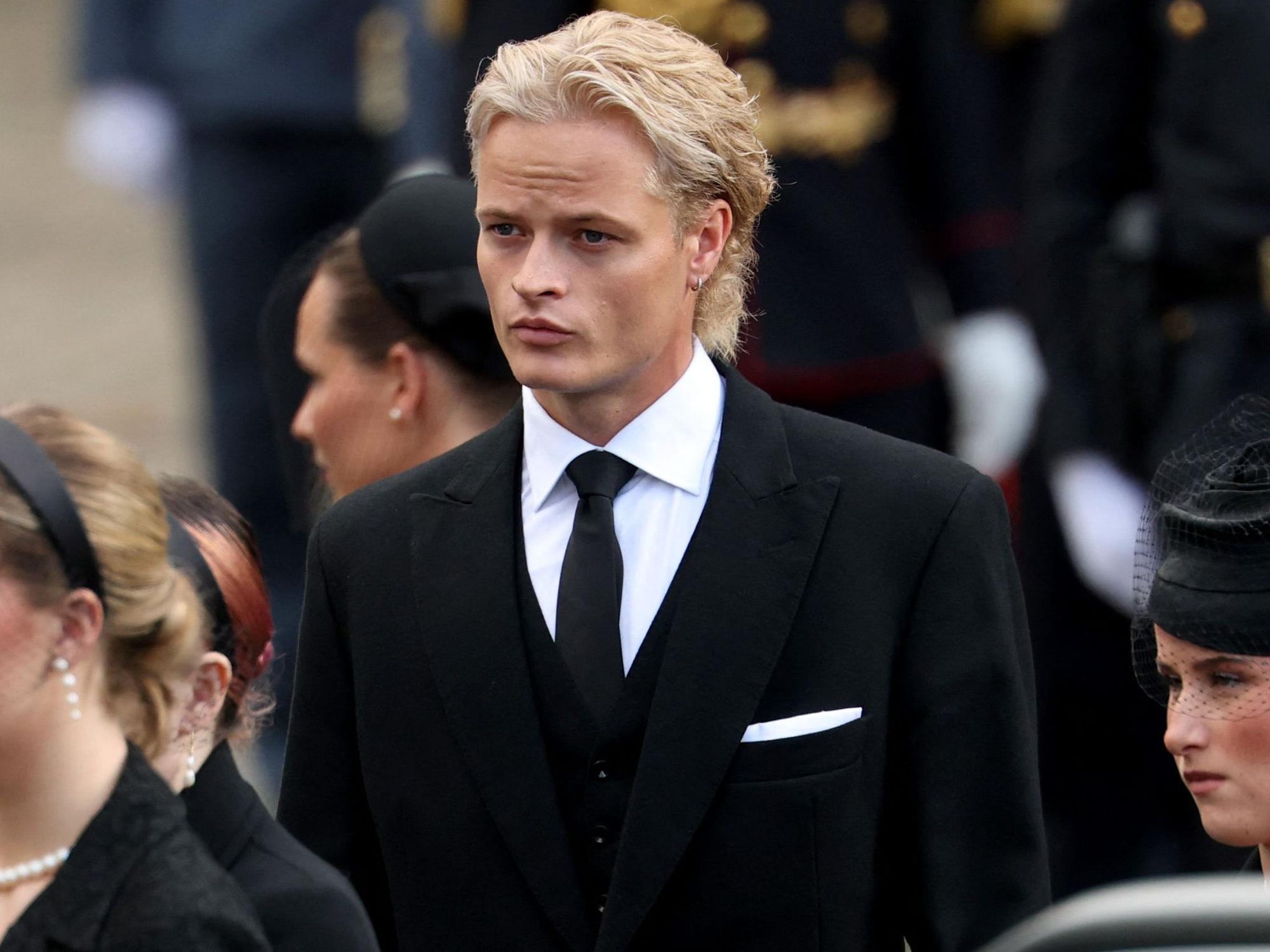 Marius Borg Høiby bei der Trauerfeier.