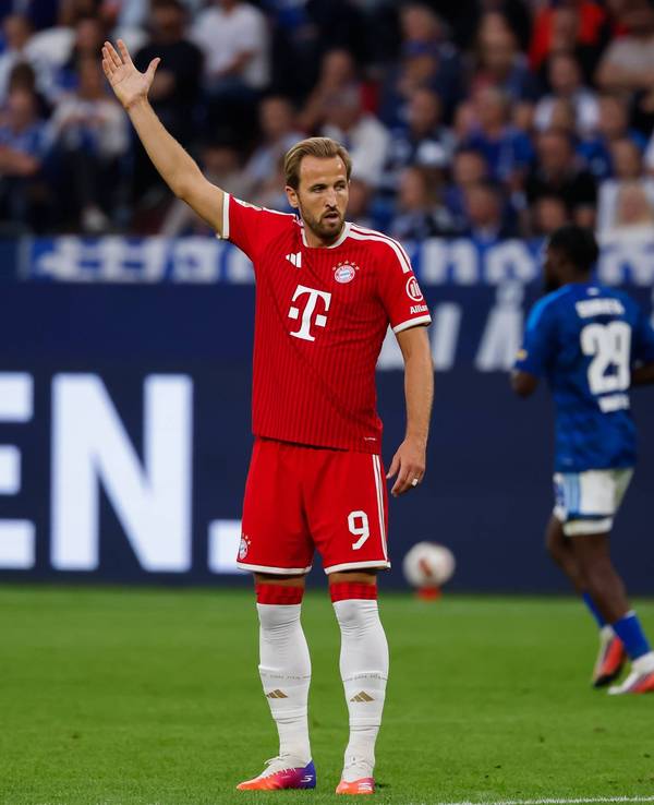 Harry Kane beim Spiel des FC Bayern auf dem Platz.