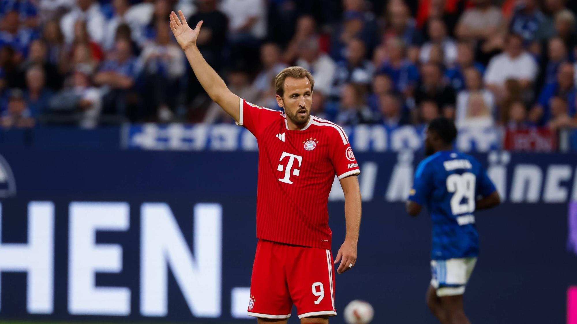 Harry Kane beim Spiel des FC Bayern auf dem Platz.