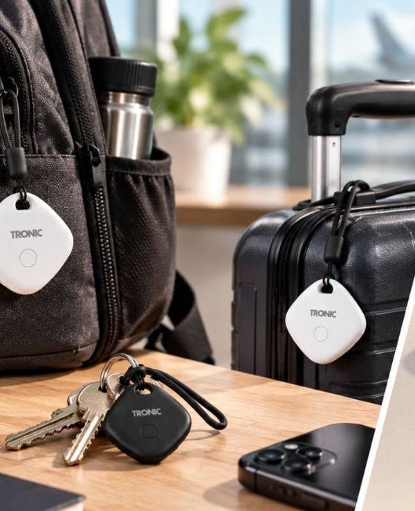 Schlüssel, Tasche oder Koffer mit Tronic Smart Tags.