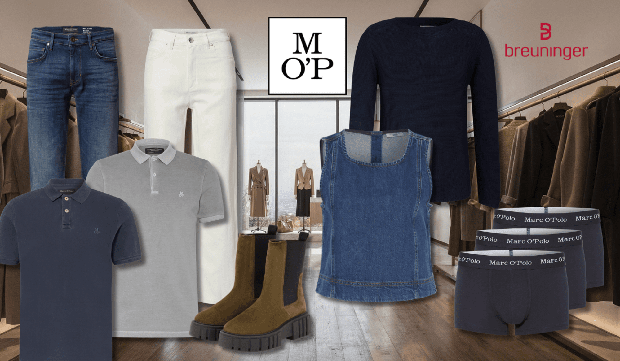Eine Darstellung von Verschiedenen Marc O'Polo Pieces.