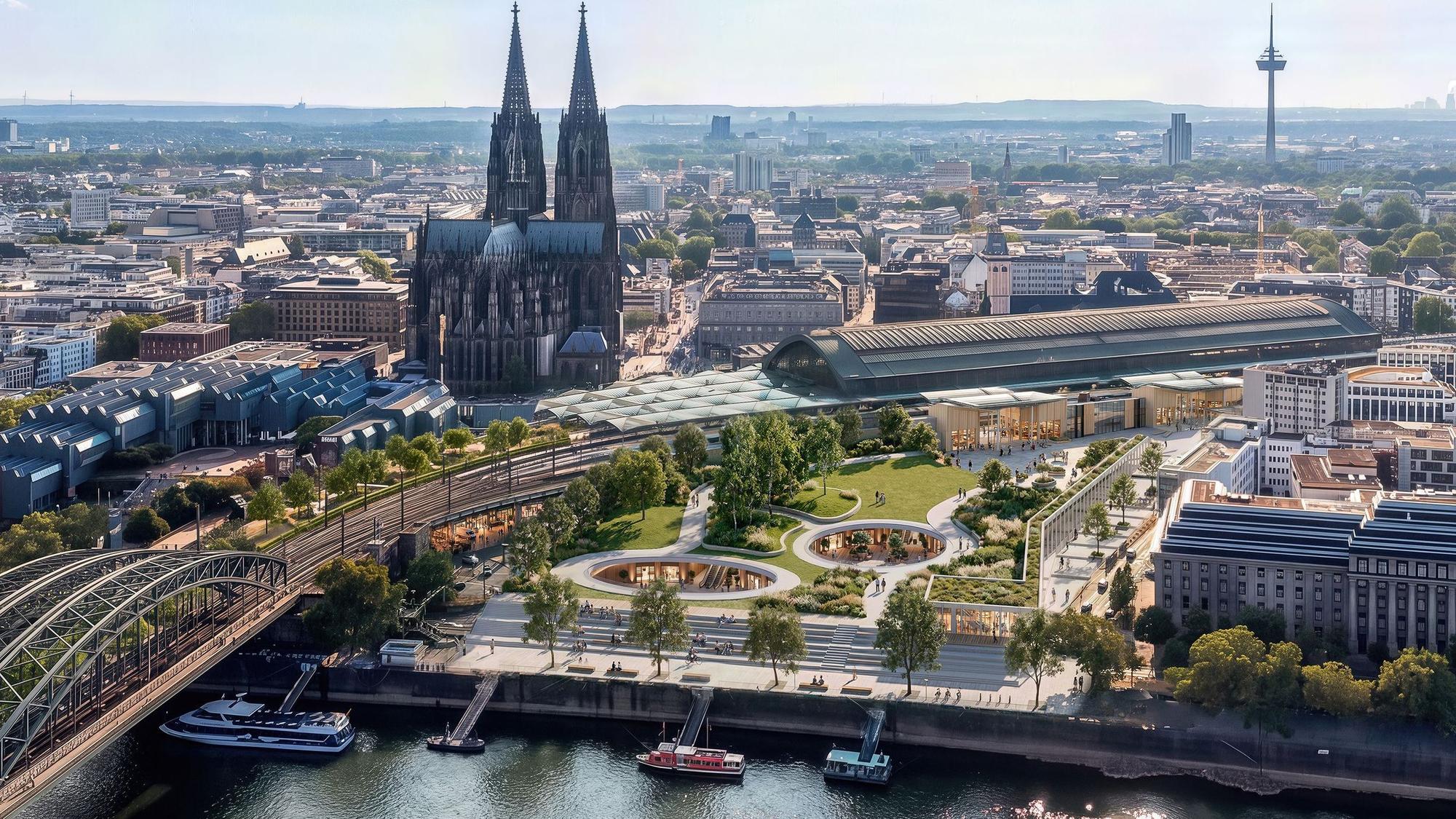 Der Breslauer Platz ohne Busbahnhof und Musical Dome.