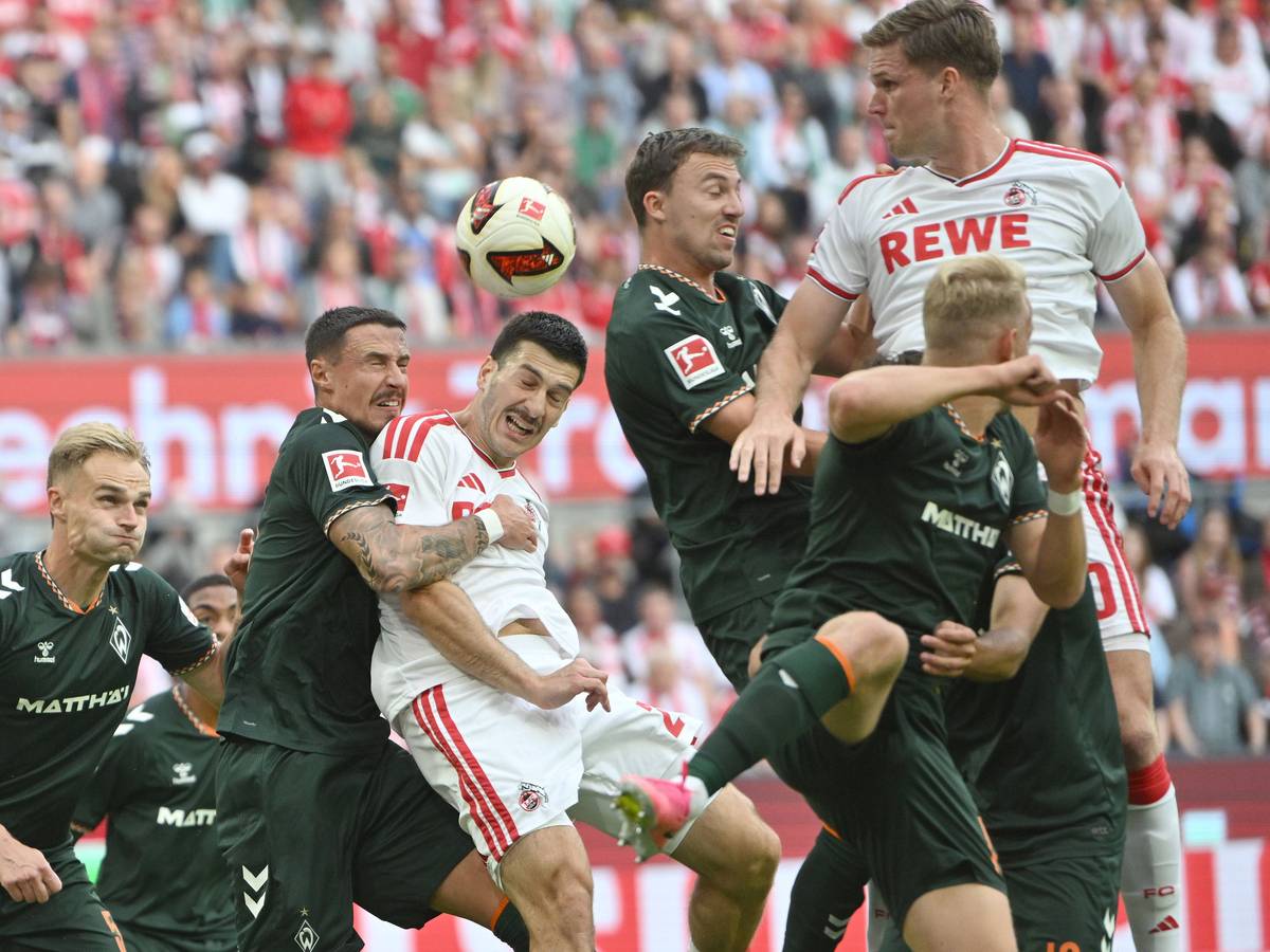 Spielszene der Partie 1. FC Köln gegen Werder Bremen.