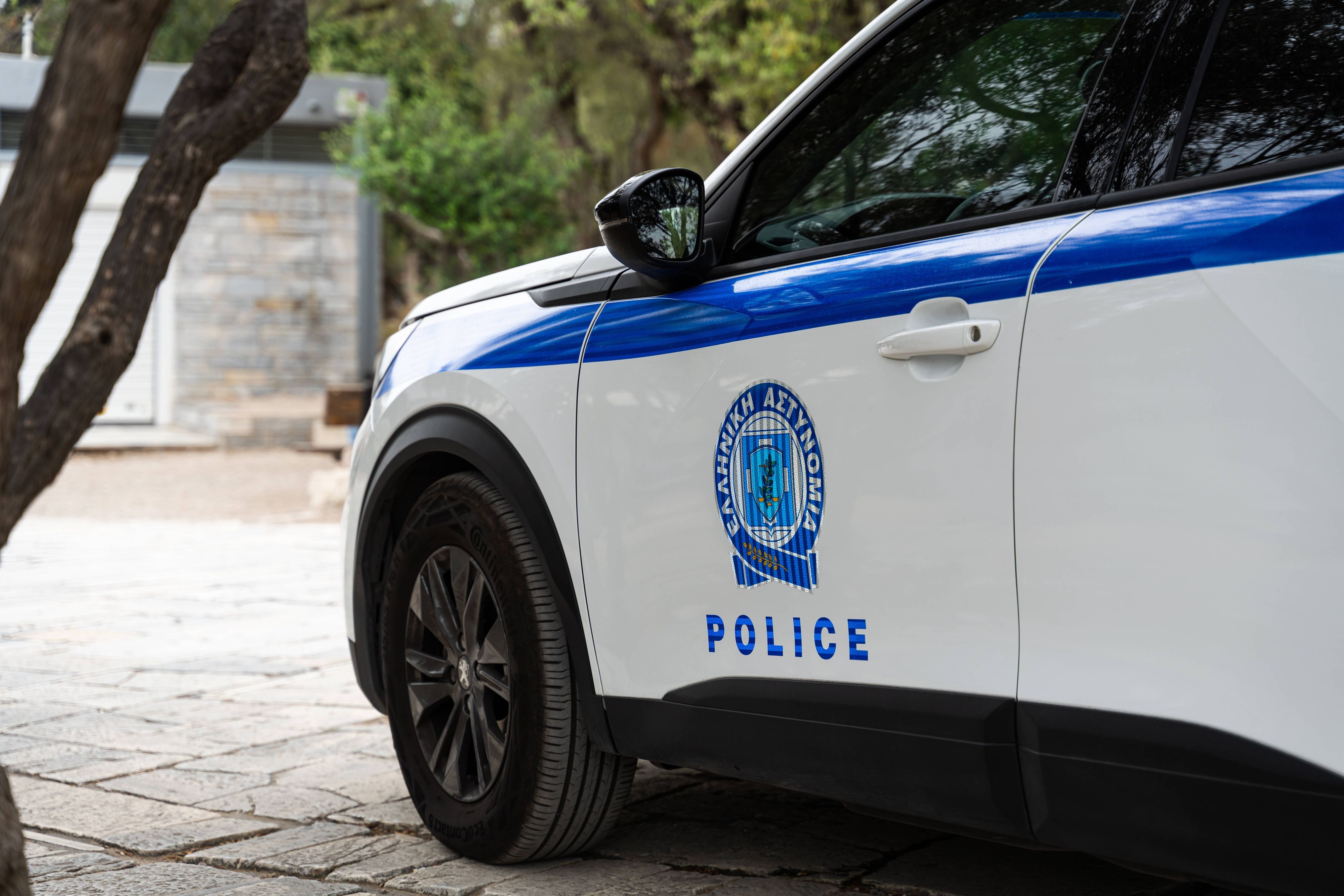 Ein Auto der Polizei in Griechenland.