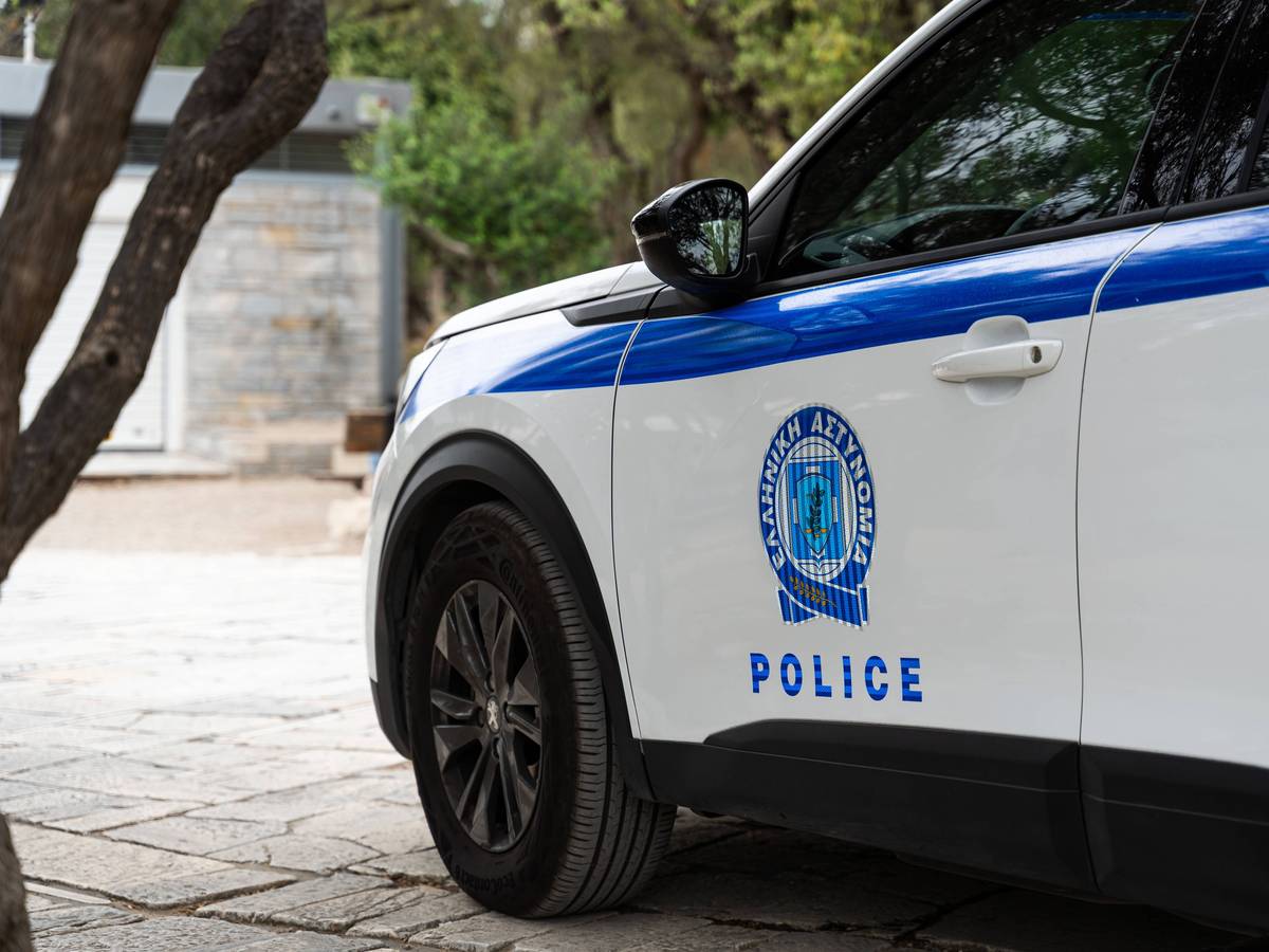 Ein Auto der Polizei in Griechenland.