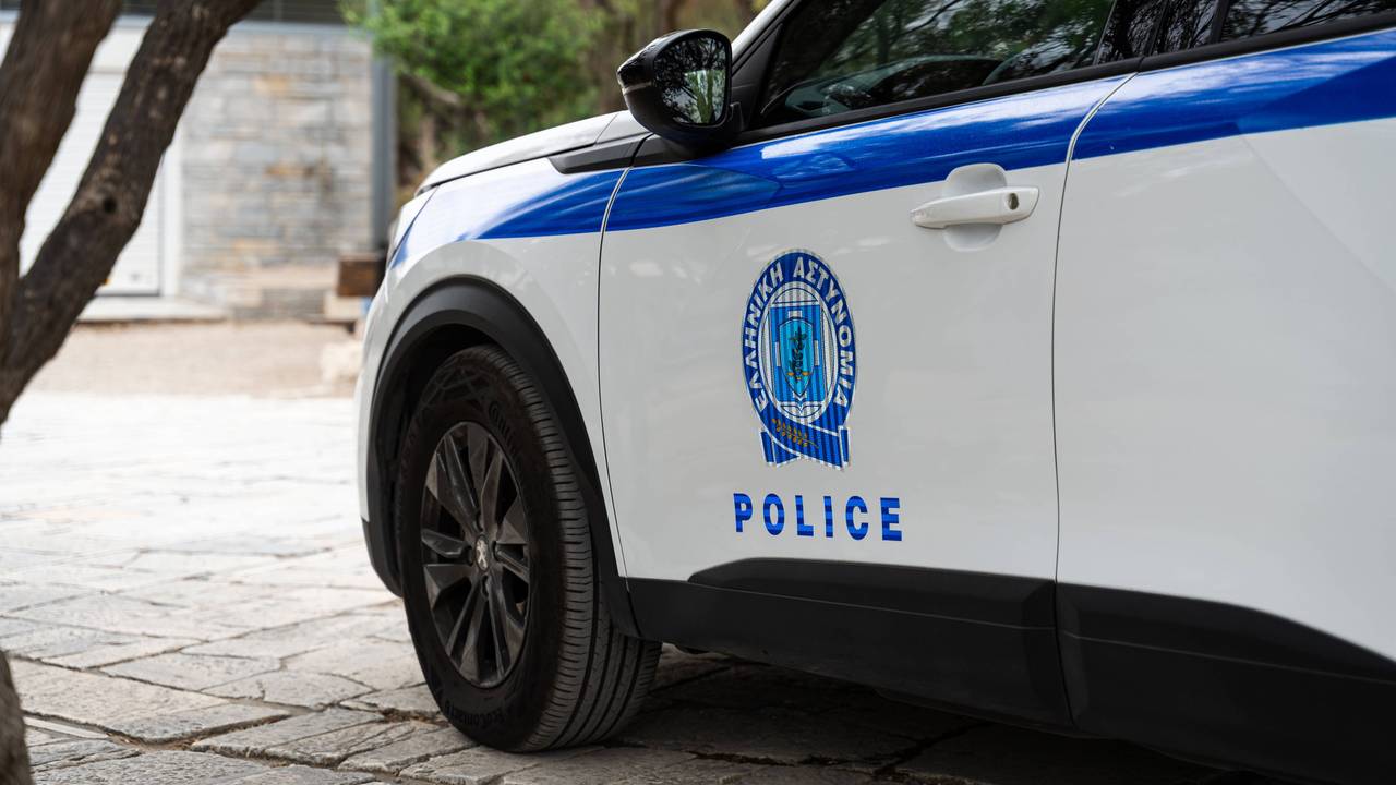 Ein Auto der Polizei in Griechenland.
