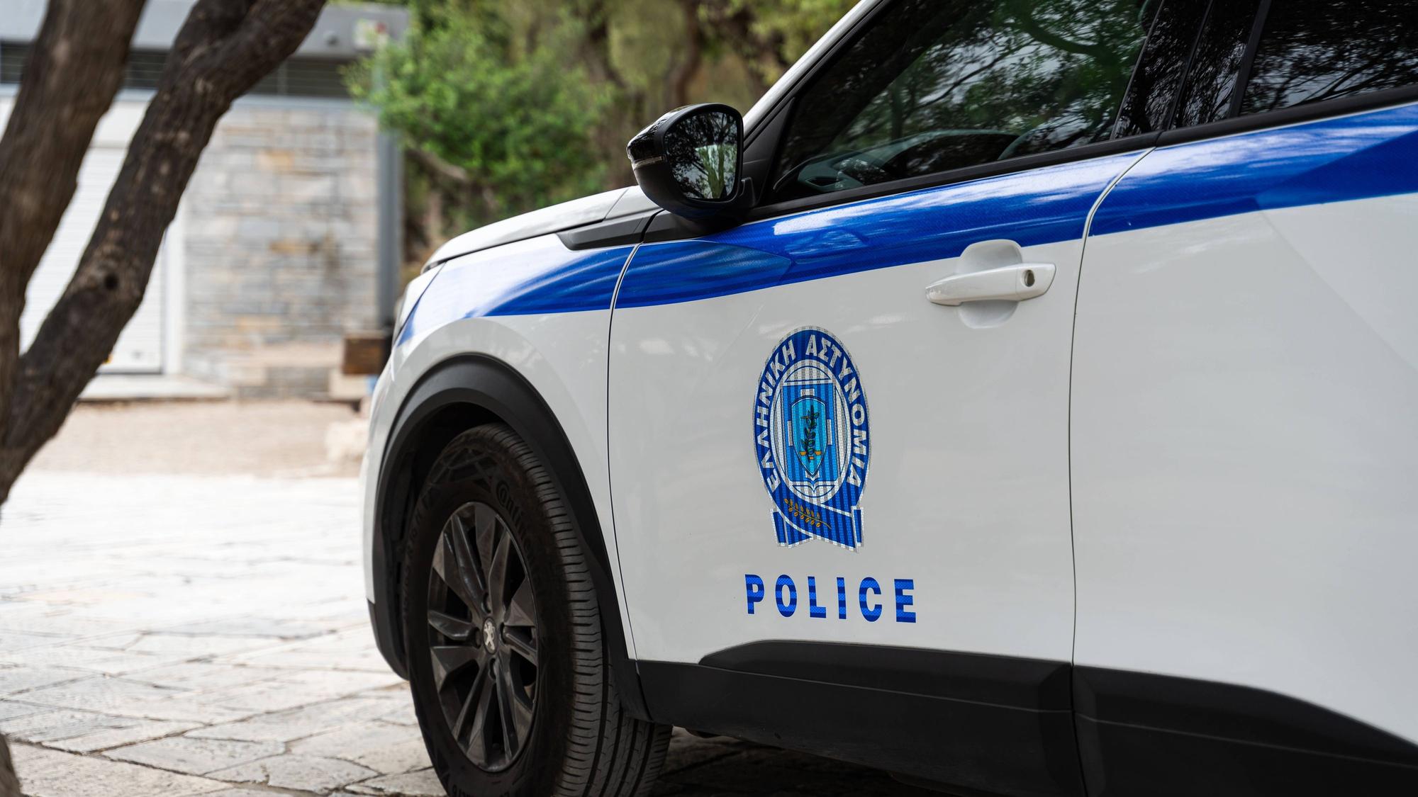 Ein Auto der Polizei in Griechenland.
