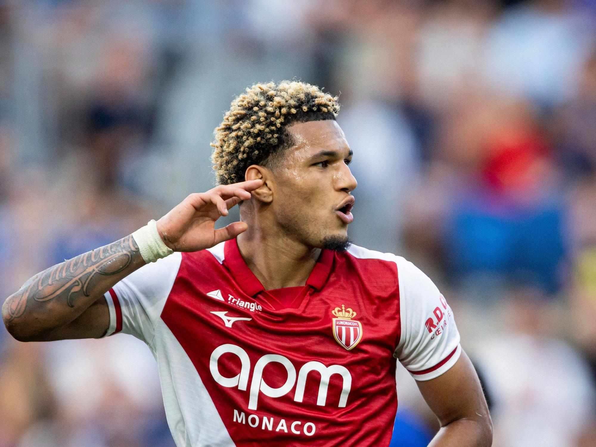 Paris Brunner jubelt nach einem Tor für AS Monaco.