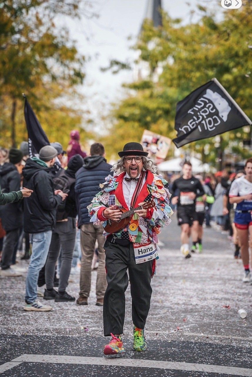 Jörg Löhr als Hans Süper beim Köln-Marathon.
