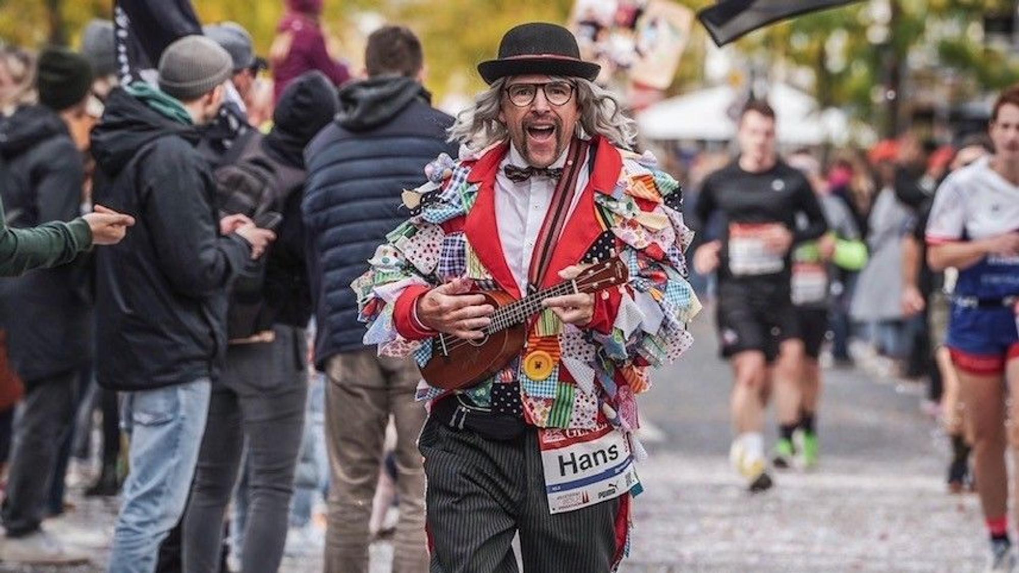 Jörg Löhr als Hans Süper beim Köln-Marathon.
