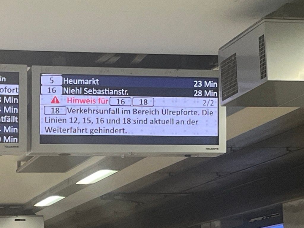 Stadtbahnen sind teilweise verspätet.
