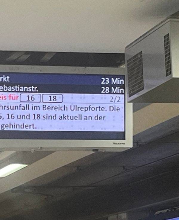 Stadtbahnen sind teilweise verspätet.