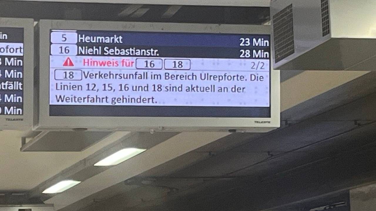 Stadtbahnen sind teilweise verspätet.