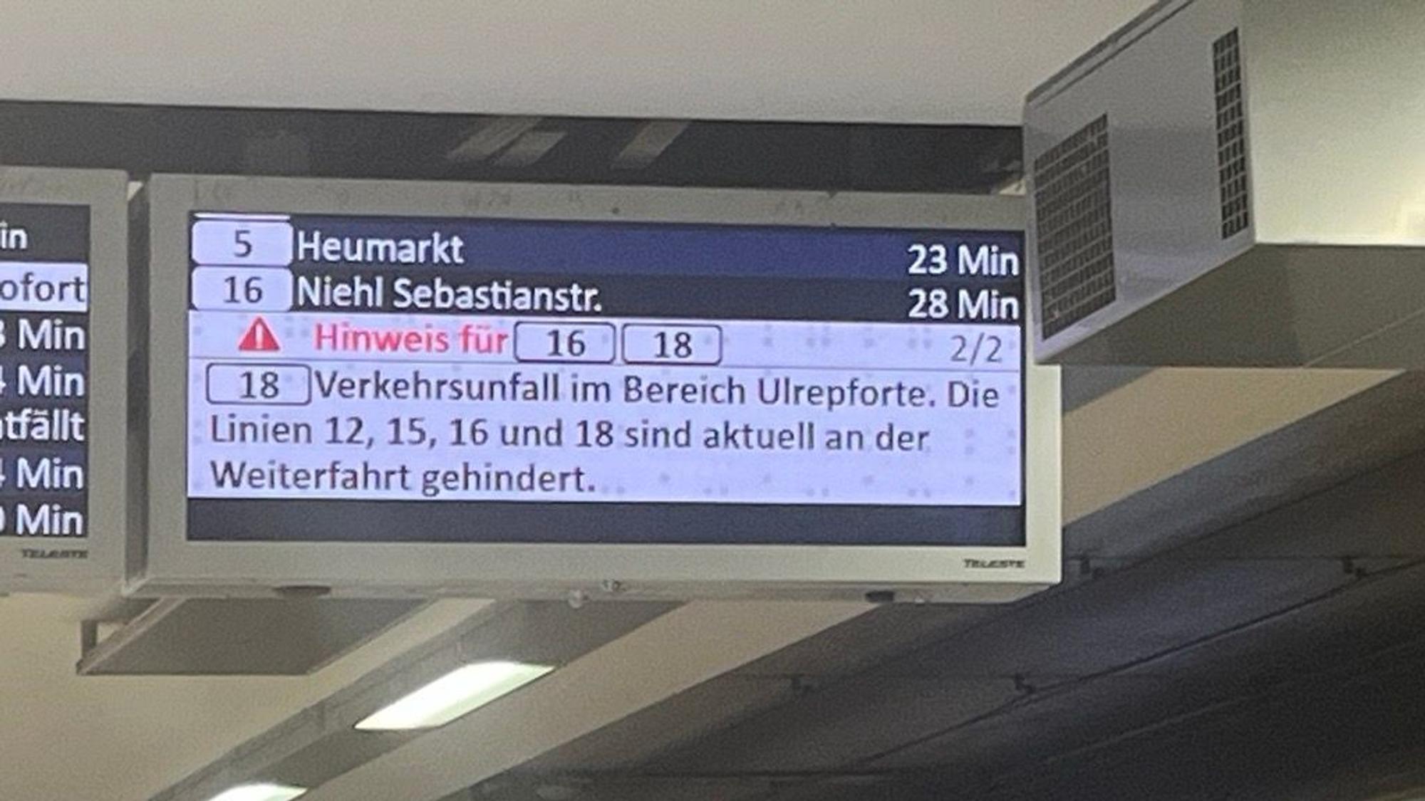 Stadtbahnen sind teilweise verspätet.