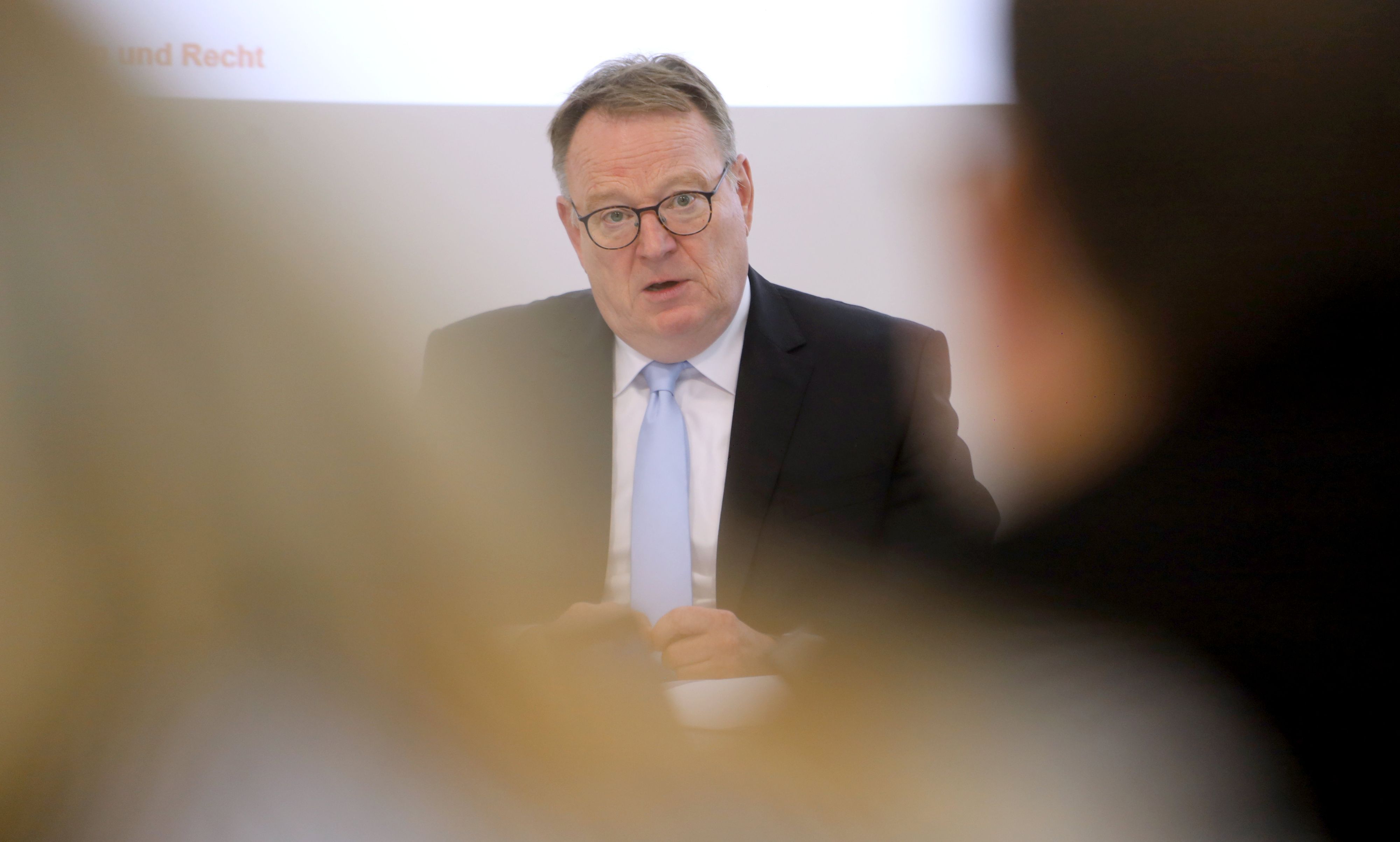 Pressekonferenz Haushalt mit Oberbürgermeister Torsten Burmester.