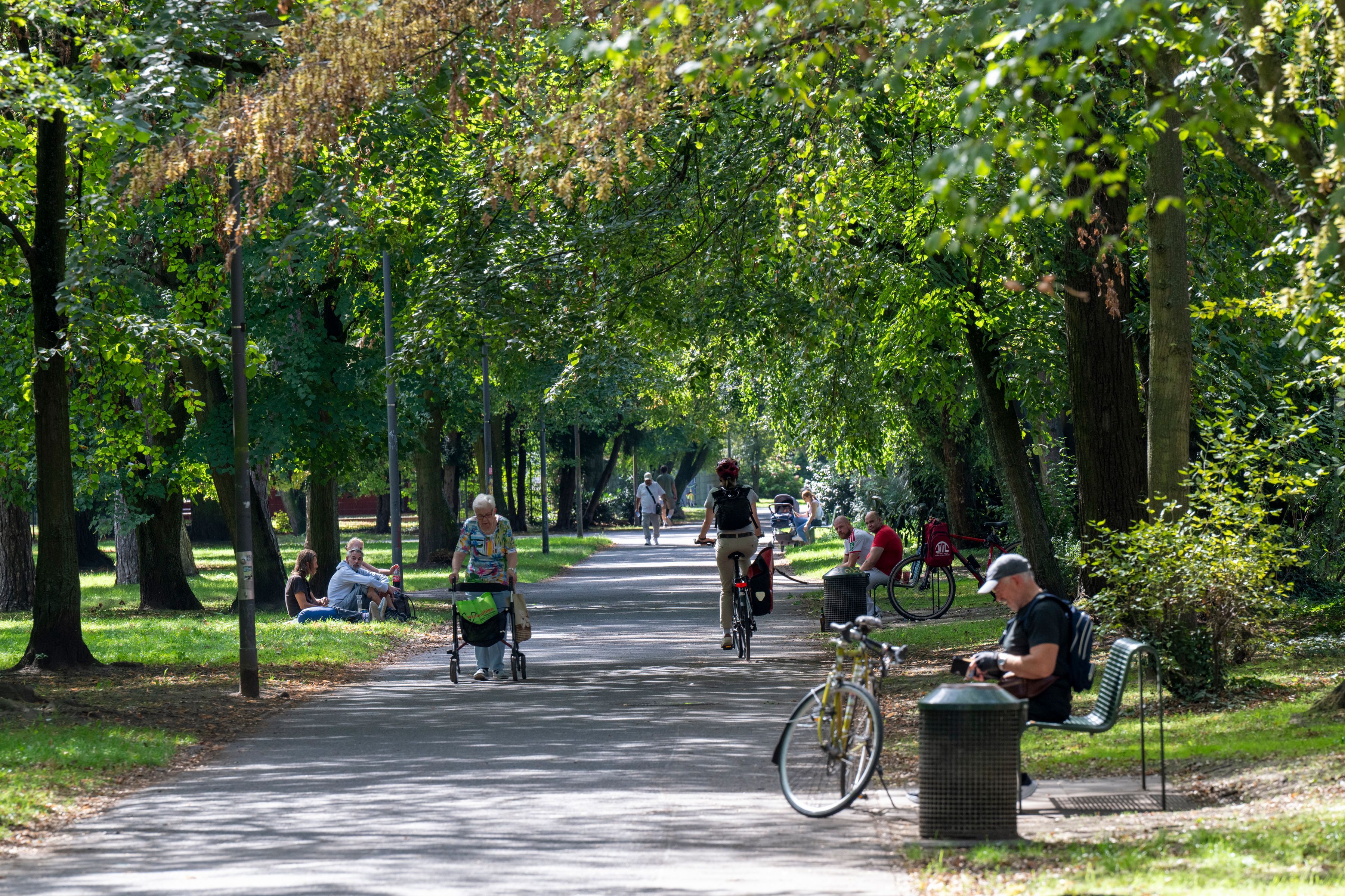 Im Mülheimer Stadtgarten genießen die Menschen einen schönen Spätsommertag. (Archivbild)