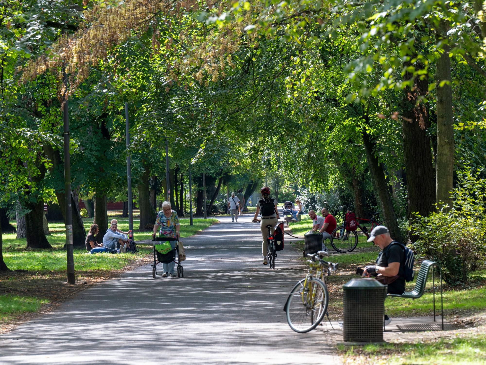 Im Mülheimer Stadtgarten genießen die Menschen einen schönen Spätsommertag. (Archivbild)