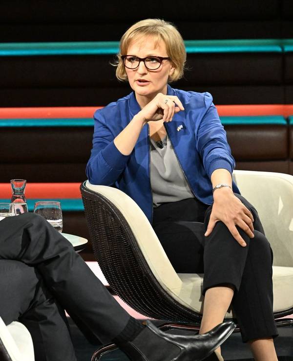 Ist die Regierungskrise eine „Riesenchance“ für die Grünen? Dieser These widersprach Parteivorsitzende Franziska Brantner vehement. (Bild: ZDF/Cornelia Lehmann)