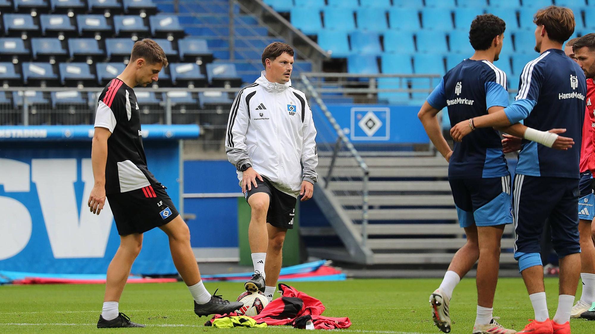Merlin Polzin und Loic Fave beim Fußballtraining