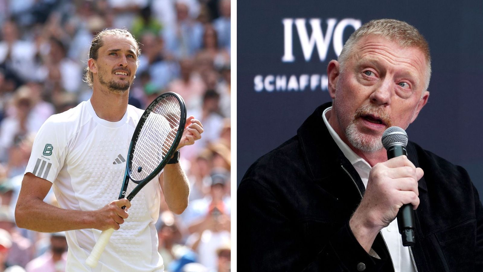 Boris Becker (rechts) nahm Alexander Zverev gegen Kritiker in Schutz. (Bild: Getty Images (Collage))