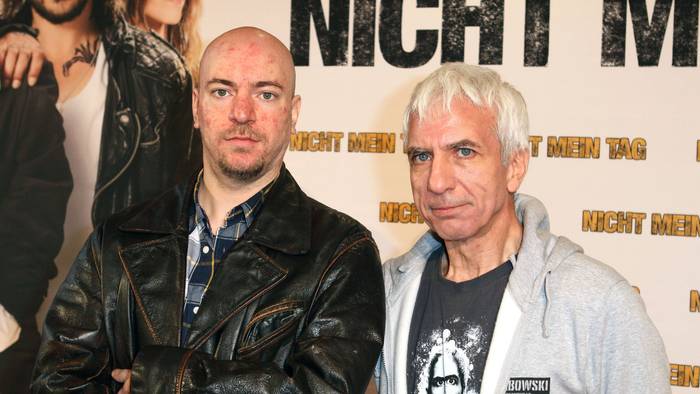 Maxwell Richter und sein Vater Ralf Richter bei der Weltpremiere von „Nicht mein Tag“ 2014 in Bochum.