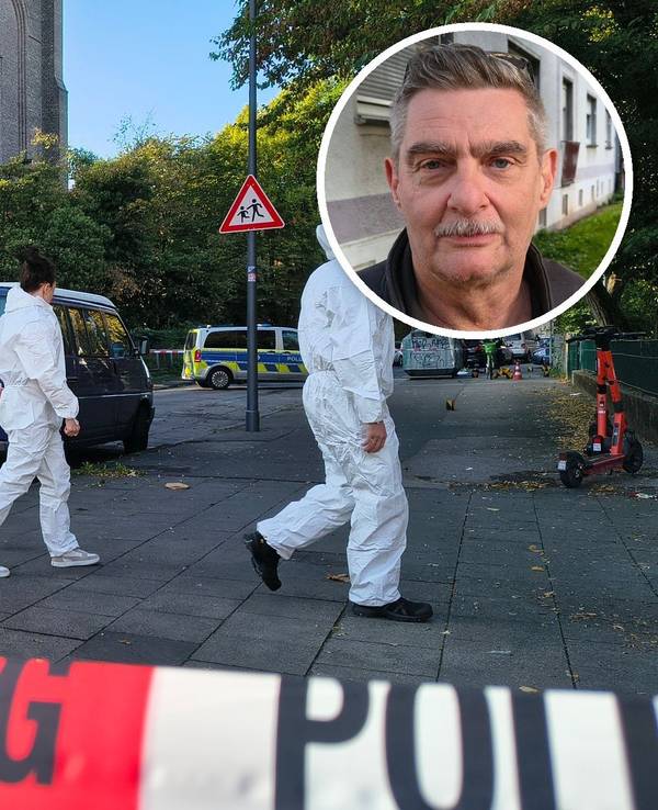 Die Polizei ist am Freitagmorgen in Köln-Mülheim im Einsatz. Zuvor hatte es Schüsse auf ein Wohnhaus mit Pizzeria im Erdgeschoss gegeben.