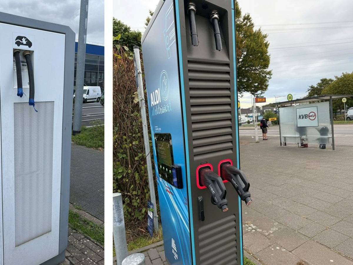 Die Kabel an den Ladesäulen bei Aldi und Ikea wurden gestohlen.