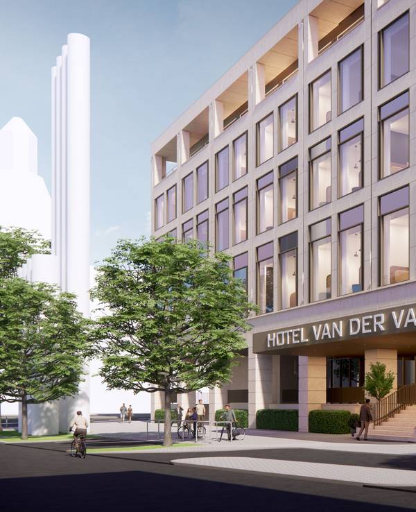 Diese Visualisierung zeigt, wie das neue Hotel aussehen soll.