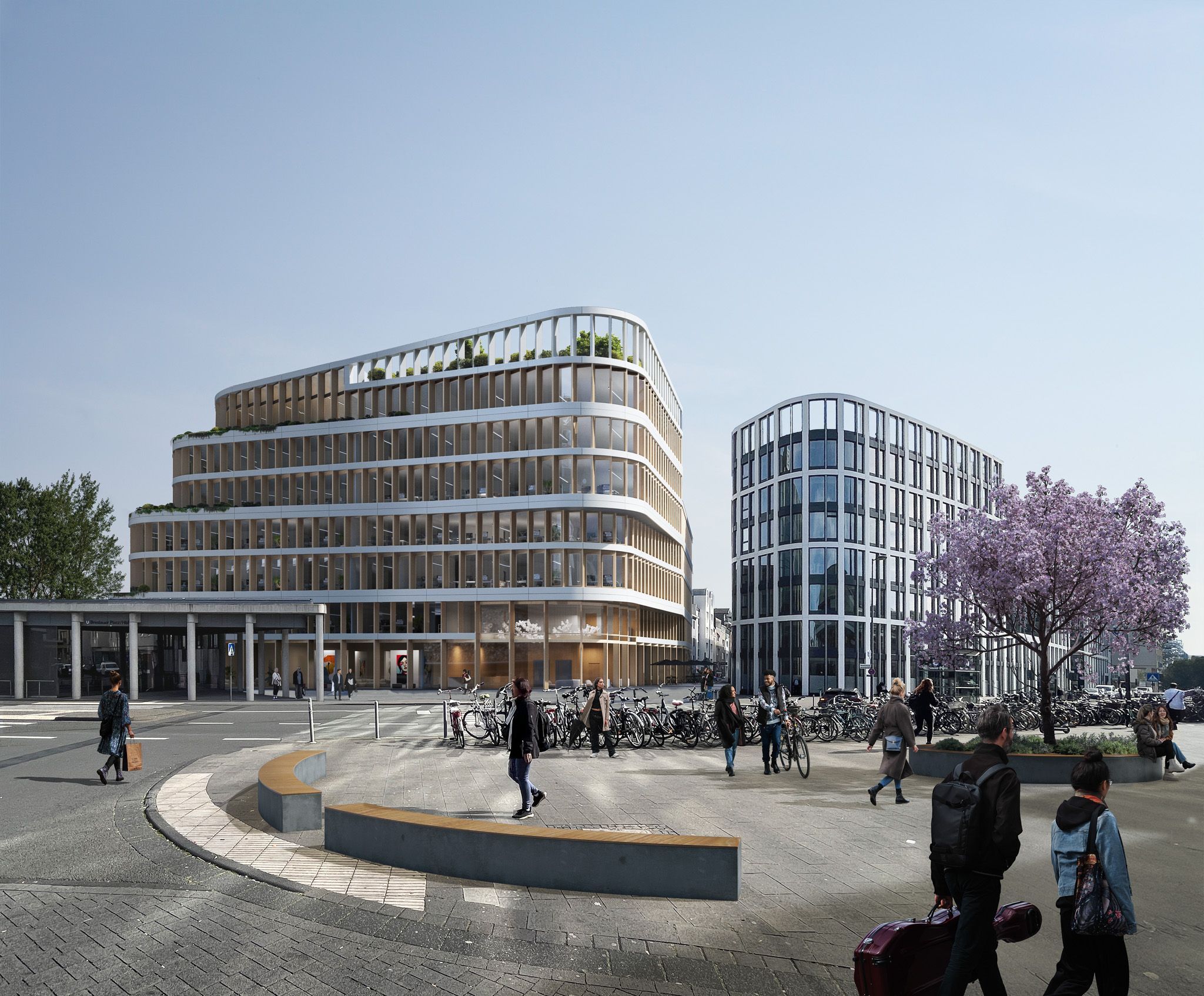 So sollte das neue Gebäude aussehen (links).