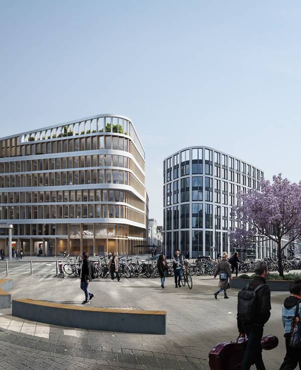 So sollte das neue Gebäude aussehen (links).