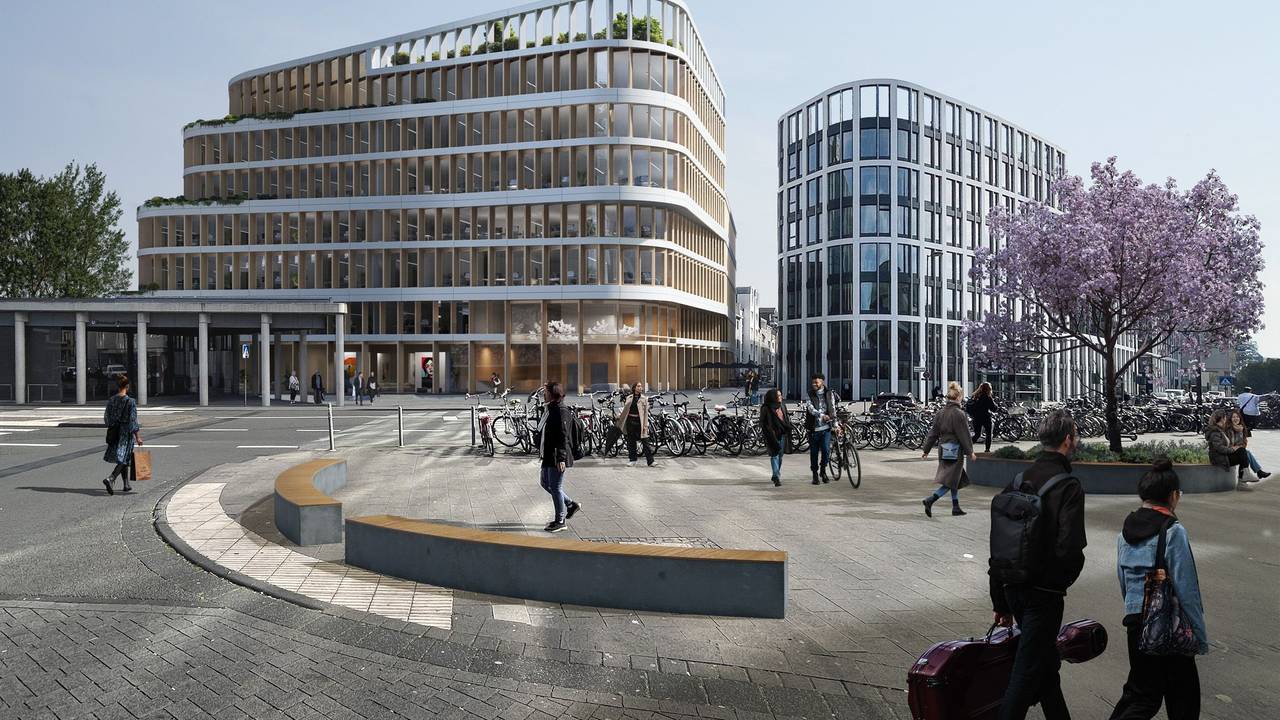 So sollte das neue Gebäude aussehen (links).