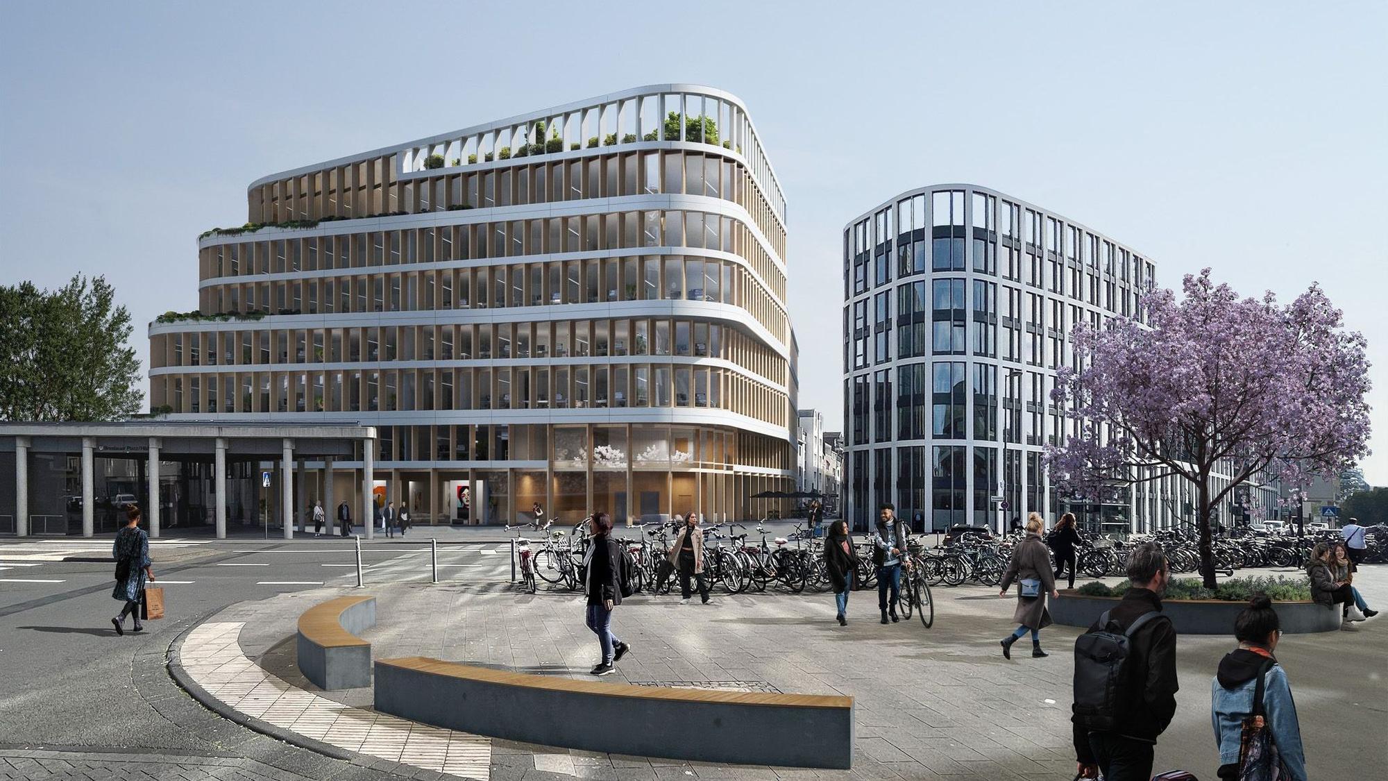 So sollte das neue Gebäude aussehen (links).