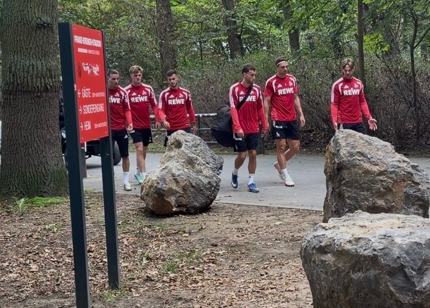 Die Spieler des 1. FC Köln gehen am Freitag (18. September) zum Training.