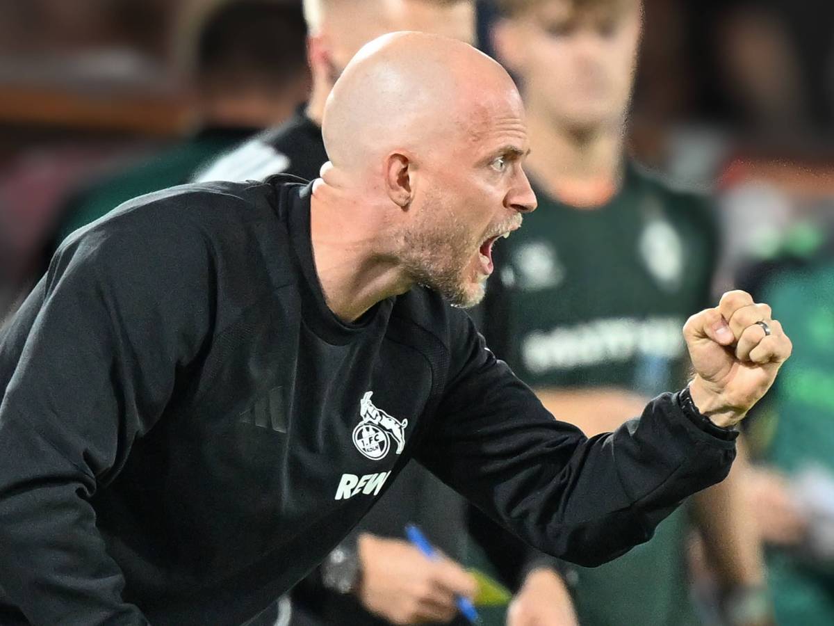 René Wagner schreit und ballt die Faust.