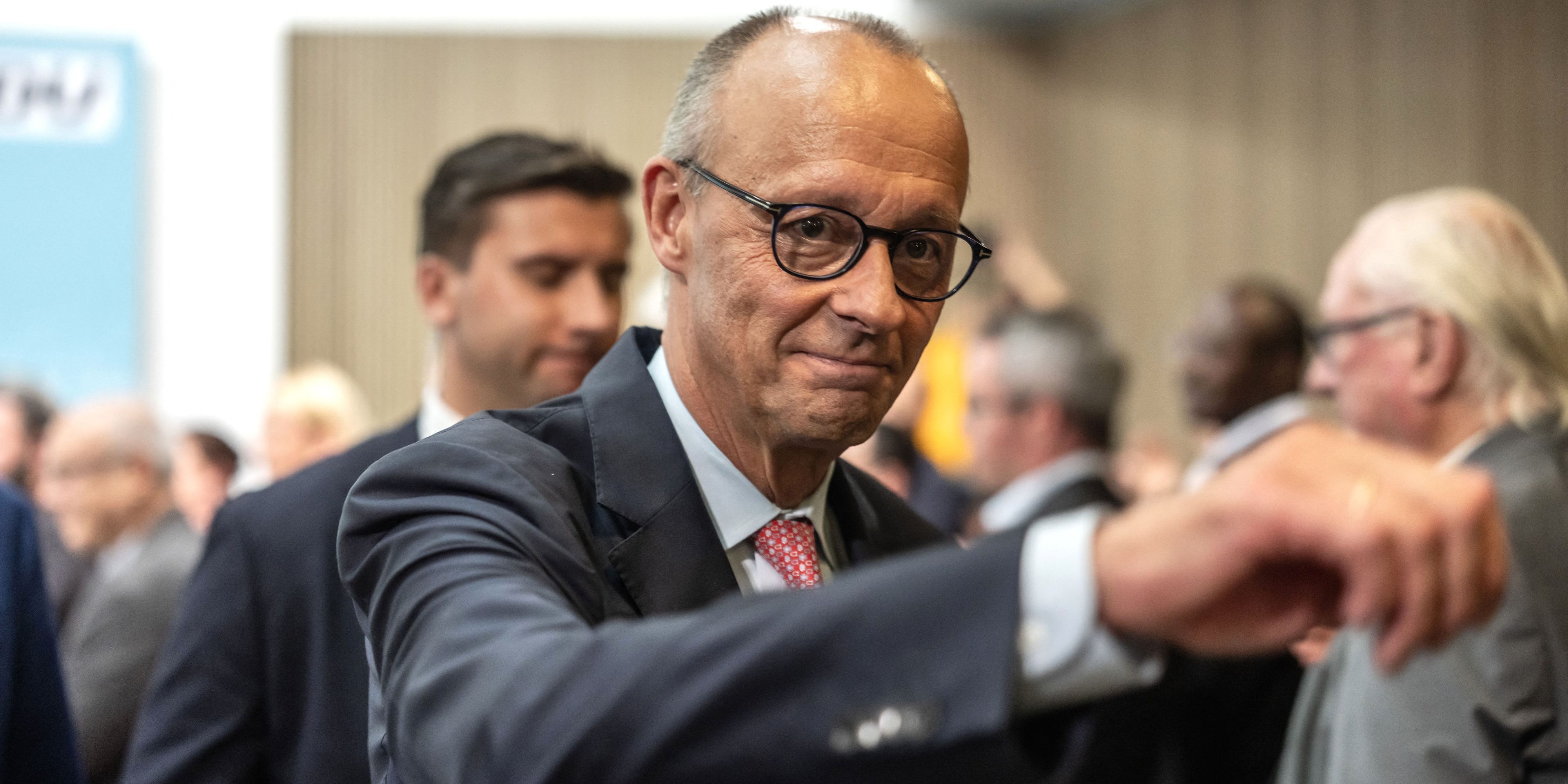 Bundeskanzler Friedrich Merz (CDU) nimmt an einer Wahlkampfveranstaltung der CDU Berlin vor der Wahl zum Abgeordnetenhaus im Konrad-Adenauer-Haus teil.