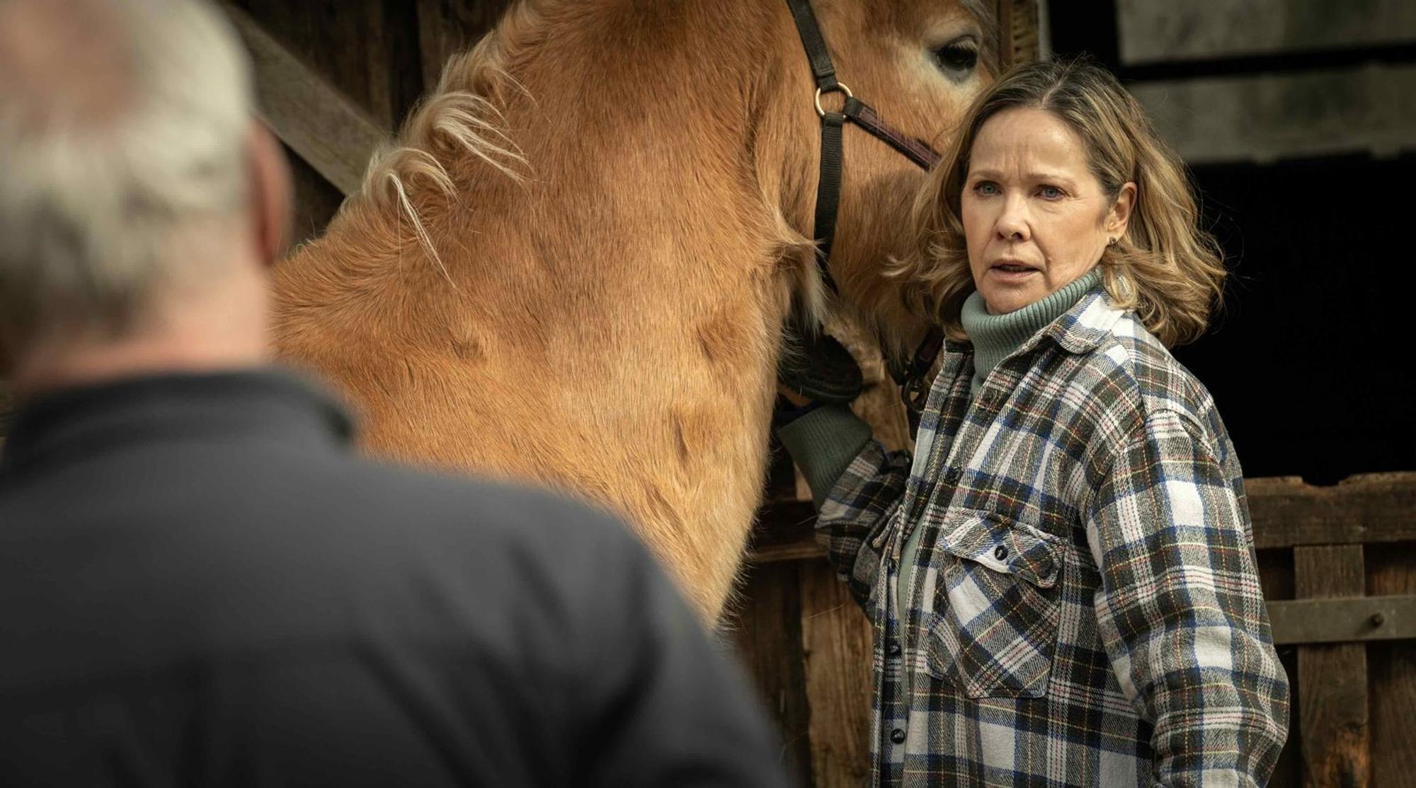 Birgit Heitkamp (Ann-Kathrin Kramer) unterhält außerhalb von Köln einen Gnadenhof für betagte Tiere. Sie ist die Cousine des Mordopfers.
(Bild: WDR/BAVARIA FICTION/Thomas Kost)