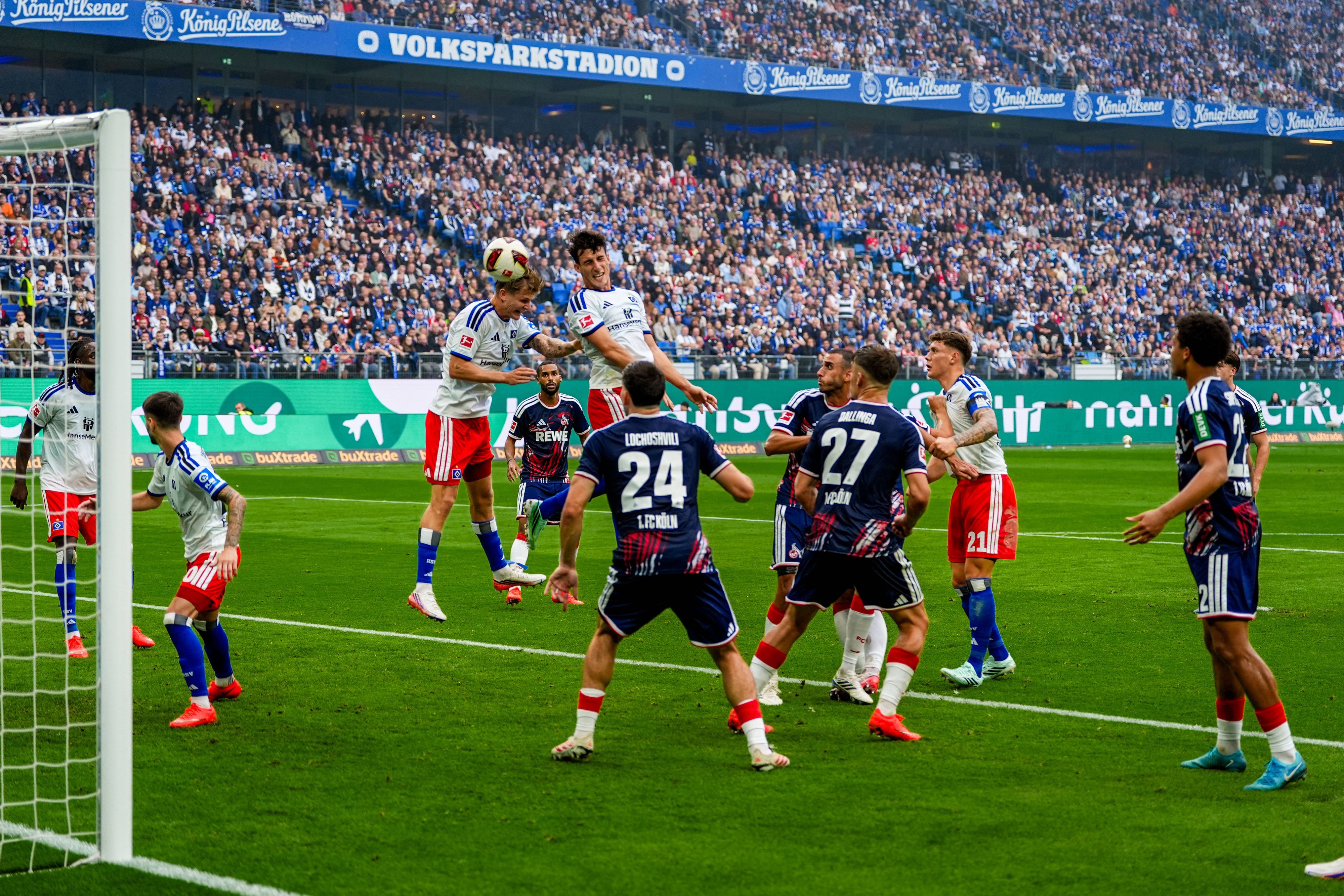 Das 1:0 durch Nicolas Capaldo (Hamburger SV) gegen den 1. FC Köln.