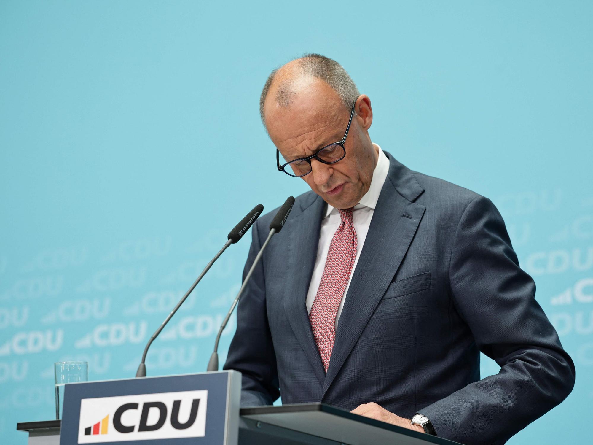 Friedrich Merz sprach von einem schweren Schlag für die CDU.