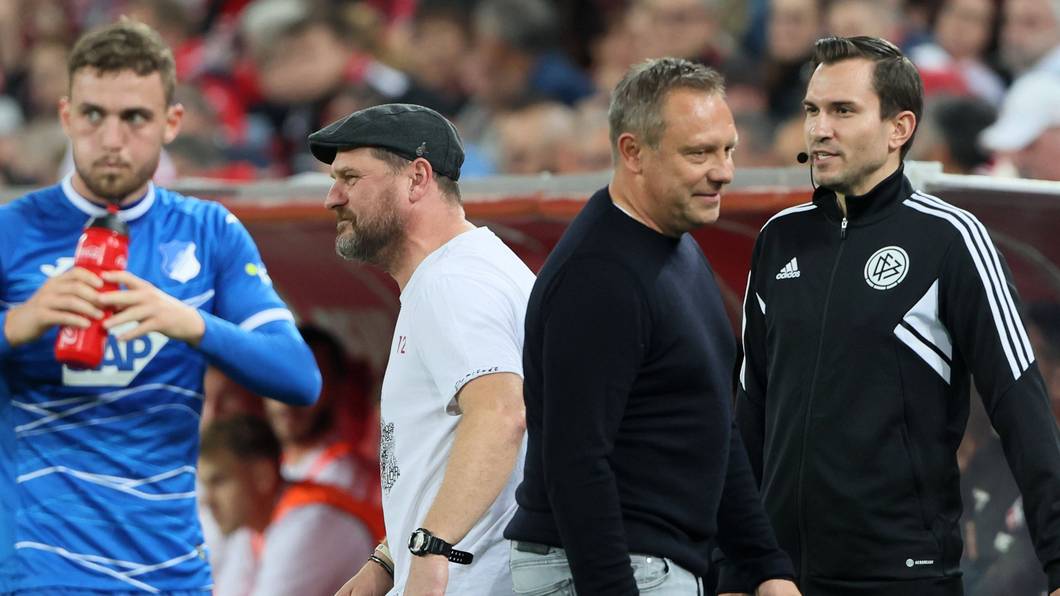 Andre Breitenreiter und Steffen Baumgart bei einem Aufeinandertreffen in der Bundesliga.