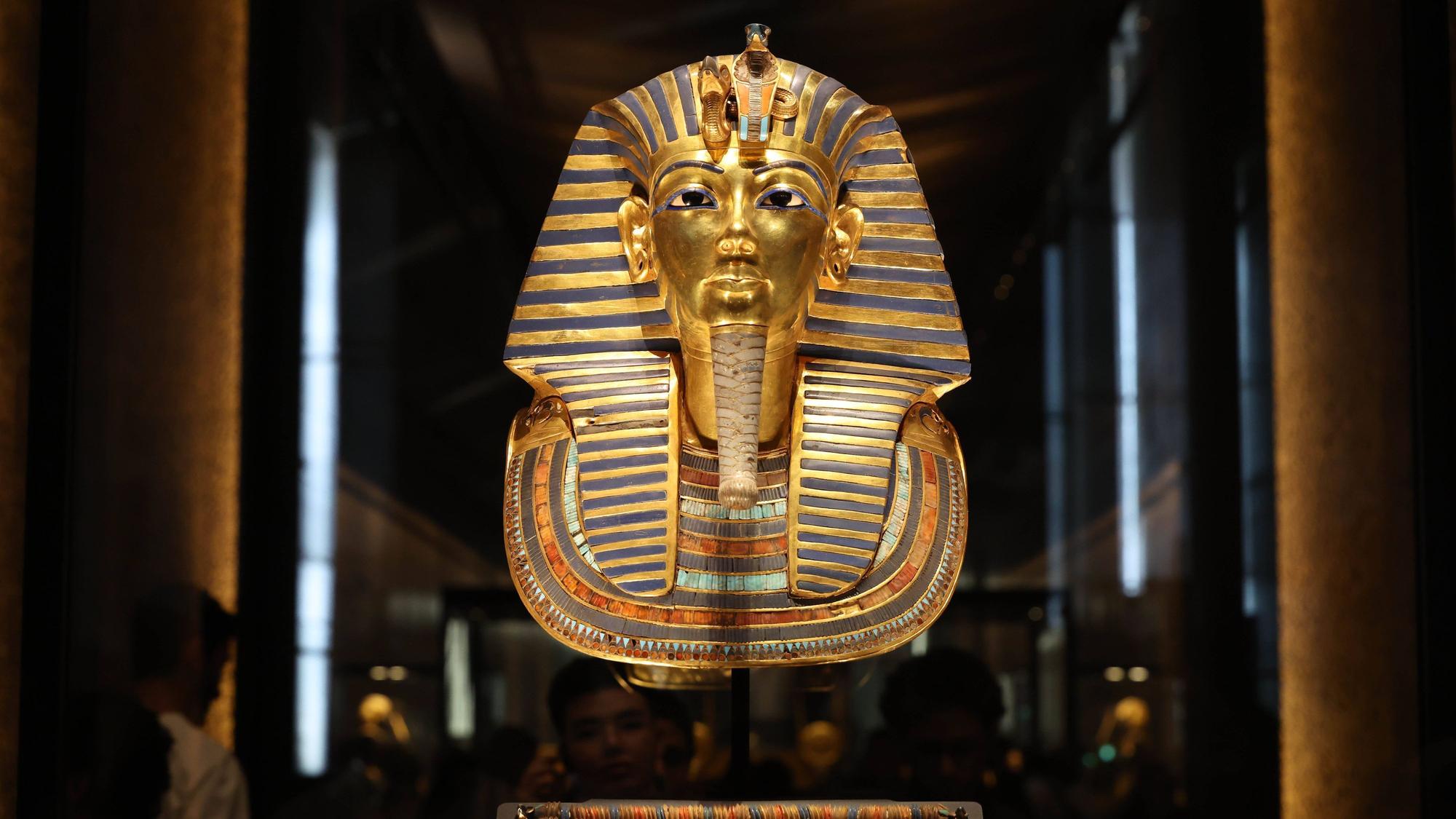 Die goldene Maske von Tutanchamuns im Großen Museum von Ägypten.